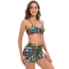 sweaty south America tropical rain forest plant printing two-piece design women swimwear swimsuit for women MX2528 wholesale