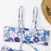 sweaty south America navy flower plant printing two-piece design women swimwear swimsuit for women MX2528 wholesale