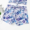 sweaty south America navy flower plant printing two-piece design women swimwear swimsuit for women MX2528 wholesale