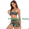 Brazil south America navy flower plant printing two-piece design women swimwear swimsuit for women MX2530 wholesale