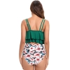 Brazil America plant leaves flouncing two-piece swimwear swimsuit for women MX2531 wholesale