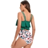 Brazil America plant leaves flouncing two-piece swimwear swimsuit for women MX2531 wholesale