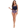 Brazil America navy top flouncing print shorts two-piece swimwear swimsuit for women MX2531 wholesale