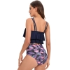 Brazil America navy top flouncing print shorts two-piece swimwear swimsuit for women MX2531 wholesale