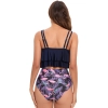 Brazil America navy top flouncing print shorts two-piece swimwear swimsuit for women MX2531 wholesale