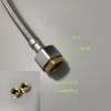 brass material Male G1/2 to Femal USA 9/16-24 UNEF hose connector host adapter converter Size (CN) M-1-2-F-9-16