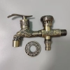 multiple purpose vintage old style dragon pattern 1 in 2 out household faucet