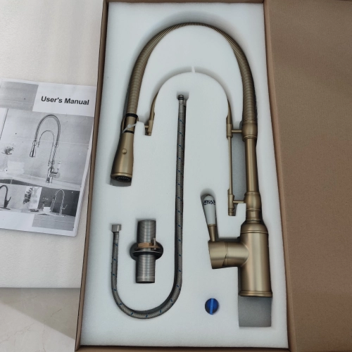 Matte Gold household brass body kitchen Faucet sink tap