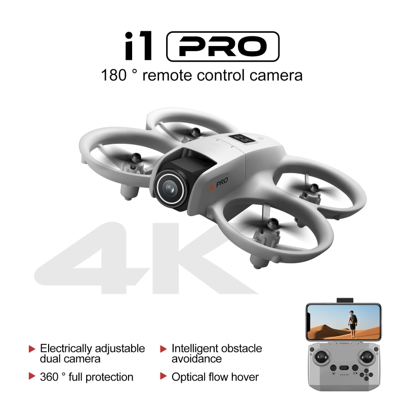4k dual camera intelligent obstacles avoidance game drone