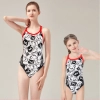 cute cartoon printing one piece girl swimwear teen swimsuit