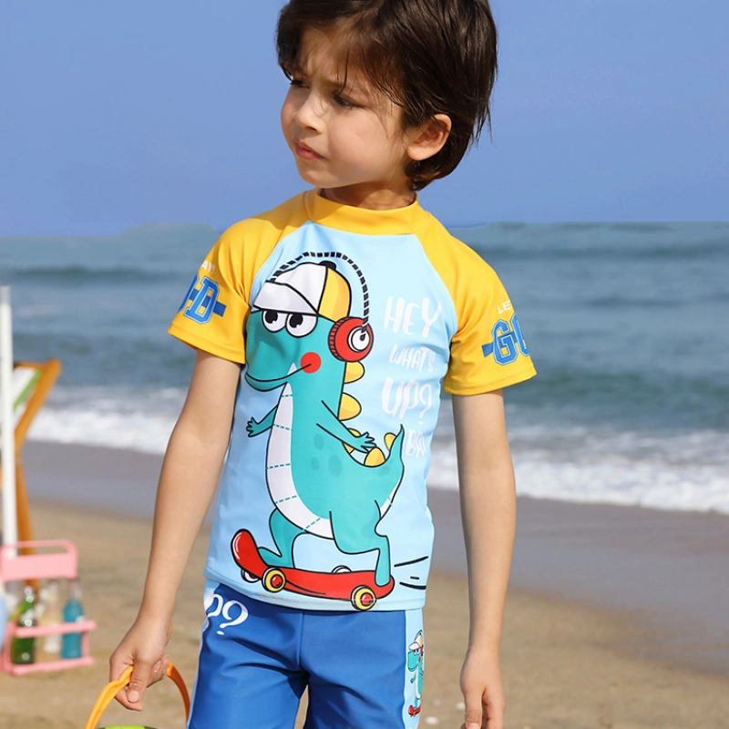 cartoon dinosaur boy swimsuit swimwear