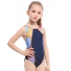 lovely cute good fabric one piece kid girl bikini training swimwear Color color 2