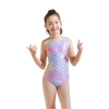 hot sale children swimsuit fish scale teen girl training swimwear one-piece swimwear