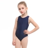 good fabric little girl swimwear children training swimsuit Color Navy