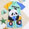 di it letter printing cartoon boy swimwear one-piece swimsuit for boy Color color 4