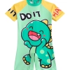 di it letter printing cartoon boy swimwear one-piece swimsuit for boy Color color 5
