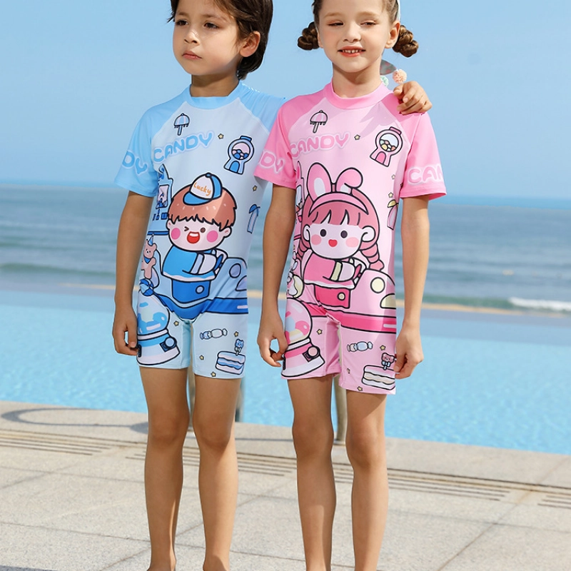 candy cartoon boy/girl swimwear one-piece swimsuit for boy