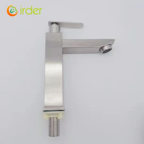 high quality Square column only cold water taphole stainless steel lavatory faucet water tap