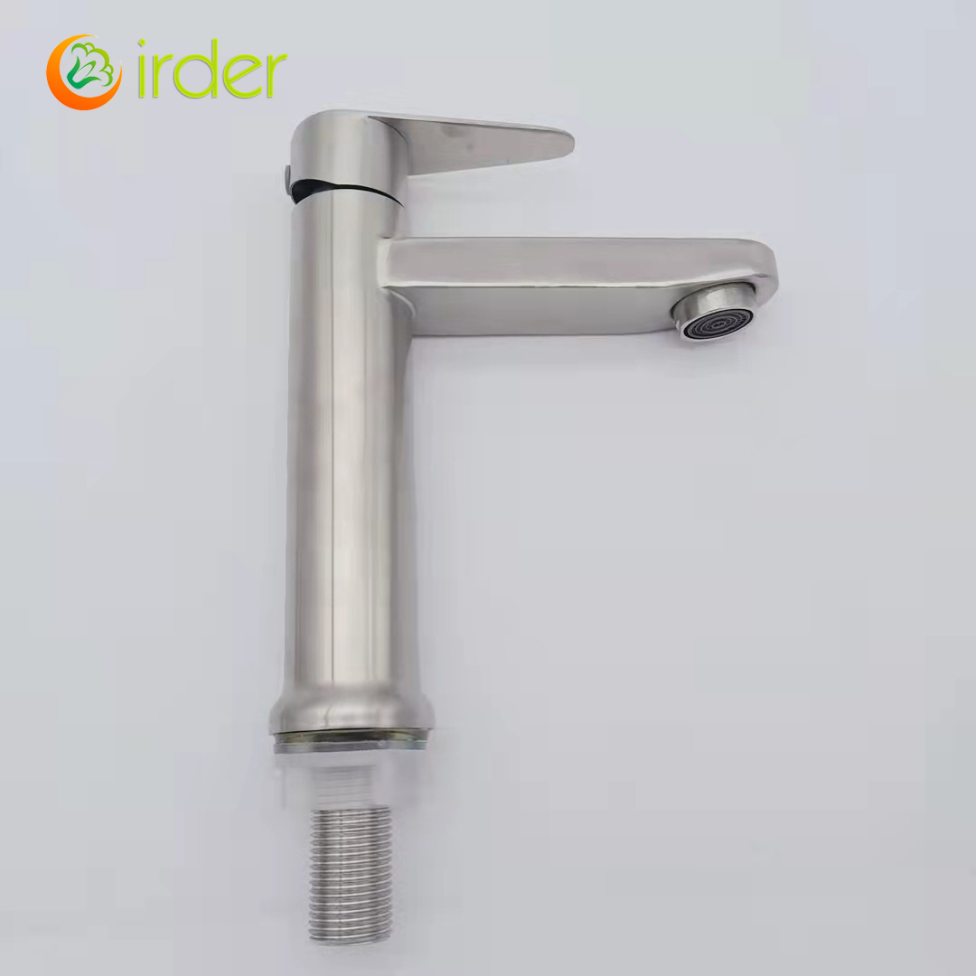 single cold water taphole 304 stainless steel basin faucet lavatory water tap discount