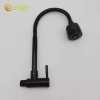 black baking finish big head stainless steel single taphole kitchen wall mounted faucet lavatory water tap