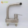 dual topholes hot/cold water 304 stainless steel countertop basin faucet lavatory faucet water tap rebrand supported