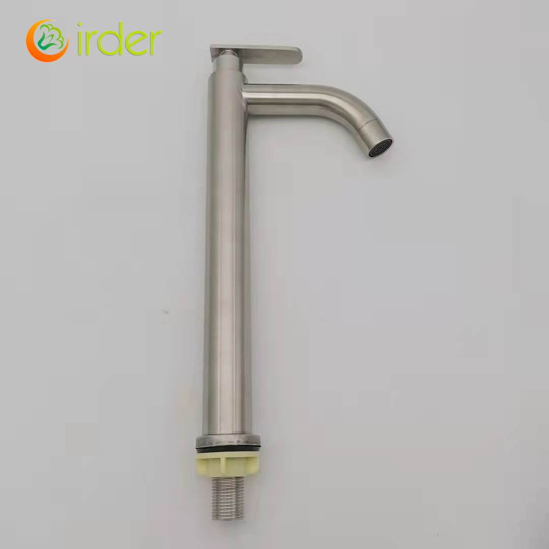 classic lengthen singel  taphole  304 stainless steel kitchen faucet custom logo supported