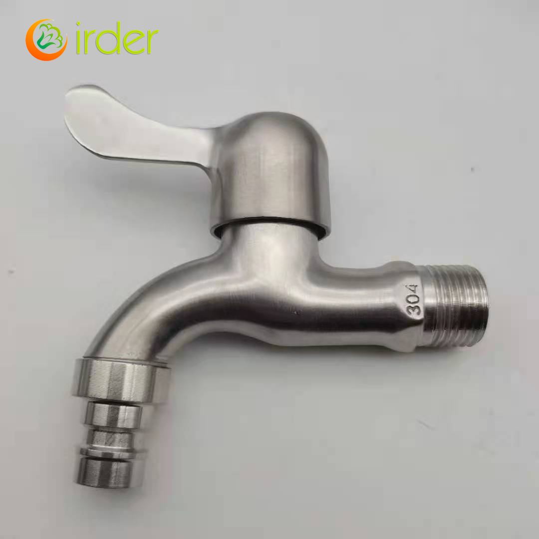 simple 1/2inch DN15 stainless steel home decoration washing machine water tap faucet buy from factory