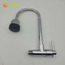 Horizontal 360 Rotatable household single handle faucet with Shower Nozzle   water tap restaurant kitchen faucet