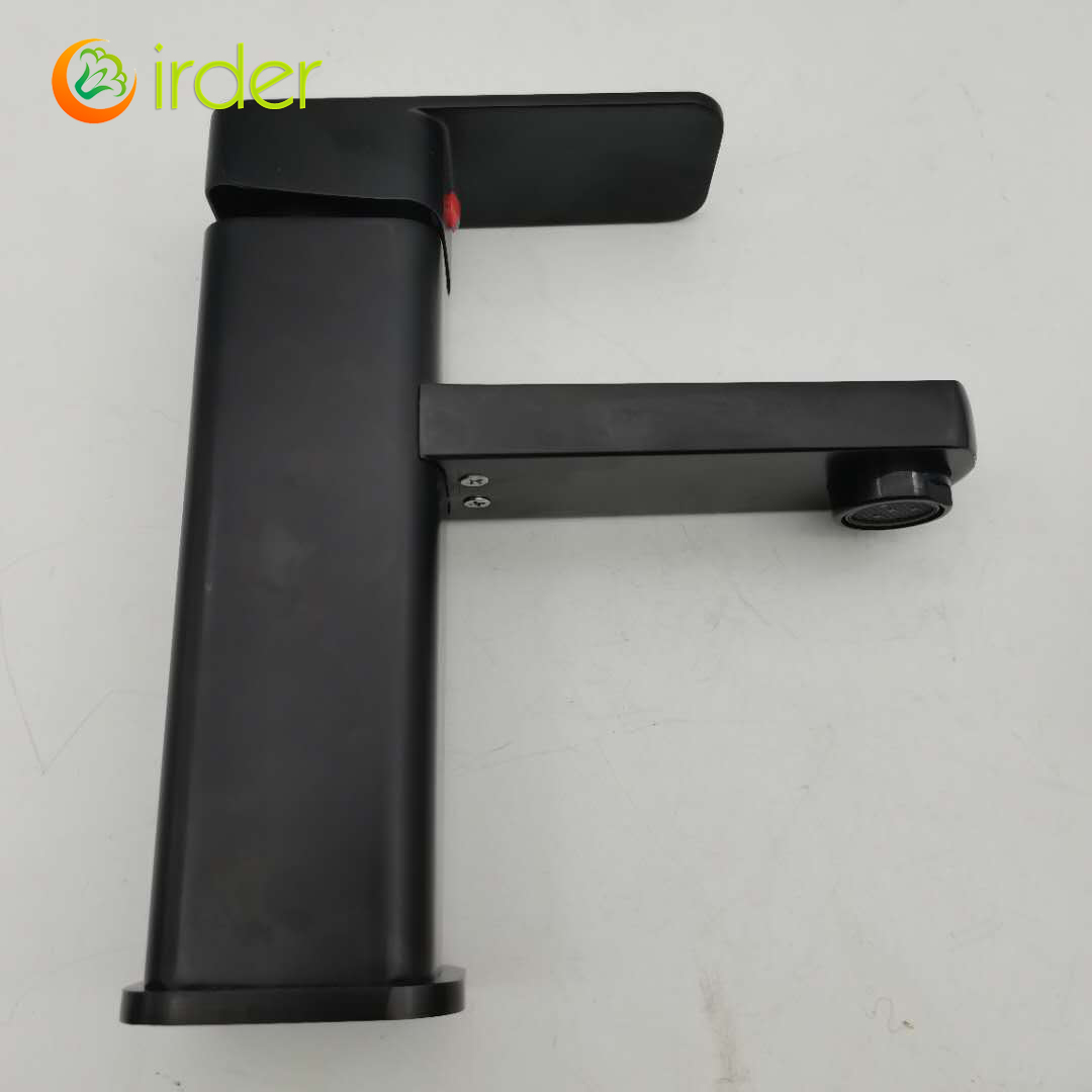 black square household single handle faucet  pull out water tap restaurant basin faucet