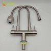 1 inlet 2 outlet high quality 304 stainless steel universal restaurant home lavatory faucet kitchen basin water tap CF2614