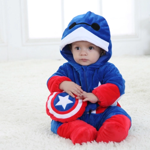 Captain America cartoon child rompers