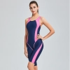 2025 quick dry fabric sports professional race woman swimwear knee length swimsuit