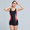 Europe 2025 flat bottom quick dry fabric sports short professional swimwear for women