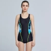 Europe 2025 flat bottom quick dry fabric sports professional racing swimwear for women