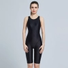 2025 solid color textures racing swimwear for women training