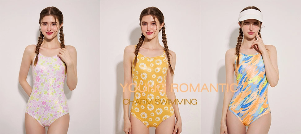 popular spendex lycra fabric printing teen swimming women bikini swimwear DB12