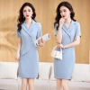 2023 new design polyester fabric two button office work women work dress