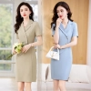 2023 new design polyester fabric two button office work women work dress