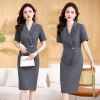 2023 summer new design Asian style young lady office  work dress uniform workwear 2302