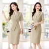 2023 summer new design Asian style young lady office  work dress uniform workwear 2302