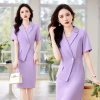 2023 summer new design Asian style young lady office  work dress uniform workwear 2302