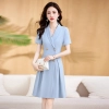 high quality double breast women dress work uniform form dress