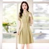 high quality double breast women dress work uniform form dress