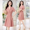 high quality double breast women dress work uniform form dress