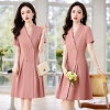 high quality double breast women dress work uniform form dress