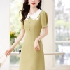 peter pan collar women dress cute style young lady woke dress