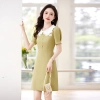 peter pan collar women dress cute style young lady woke dress