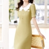 peter pan collar women dress cute style young lady woke dress