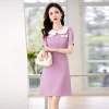 peter pan collar women dress cute style young lady woke dress