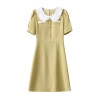 peter pan collar women dress cute style young lady woke dress